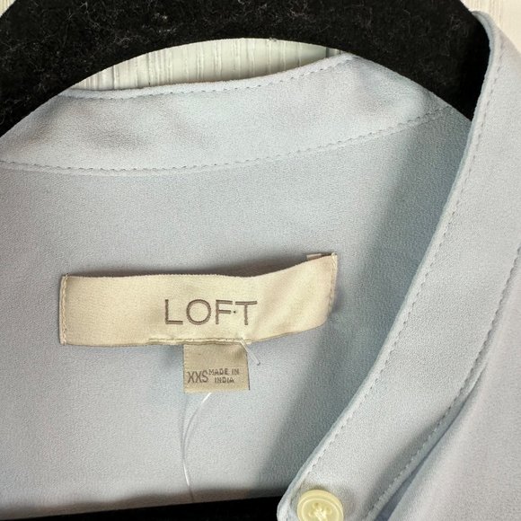 Loft Blouse Blue NWT Size XXS‎ - Picture 5 of 6